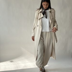 Trench in suede 110072