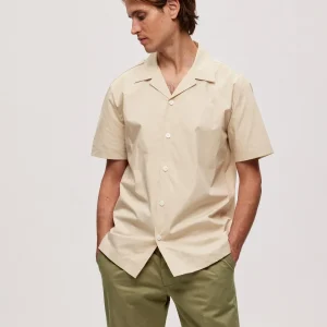 Selected camicia mezze maniche beige