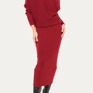 Abito lungo in maglia - Red