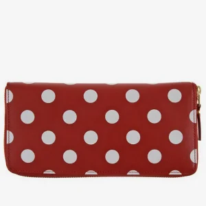 Portafogli in pelle a pois