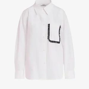 Camicia bianca con ricamo