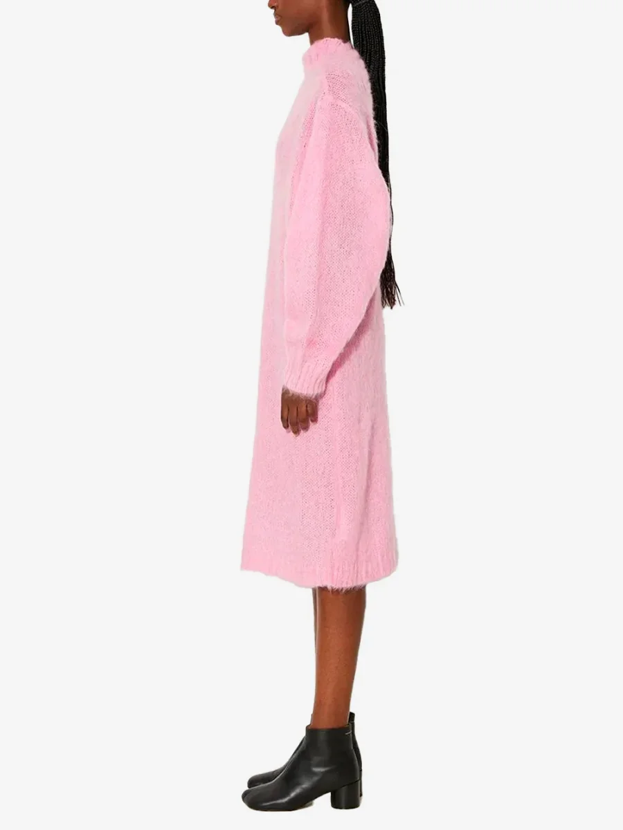 Abito rosa in maglia misto mohair - immagine 6