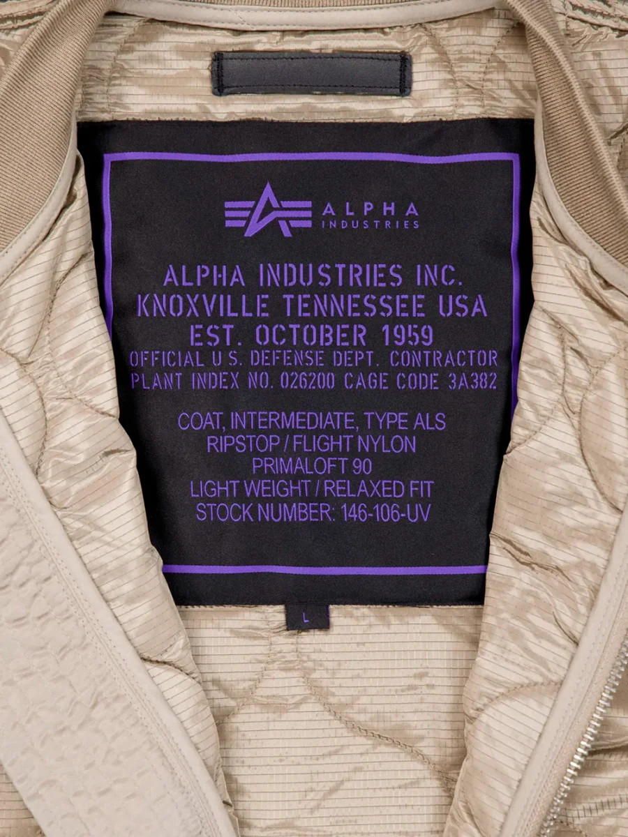 ALS Bomber Coat UV Winter Jacket beige - immagine 5