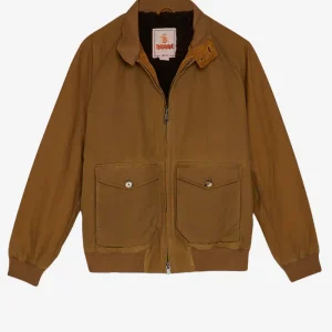 G9 Pocket in cotone cerato marrone chiaro