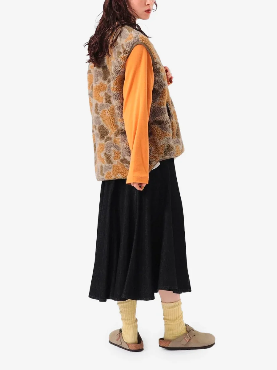 Gilet in pile con jacquard camouflage - immagine 5