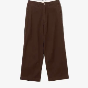 Pantaloni Chino marroni a gamba larga