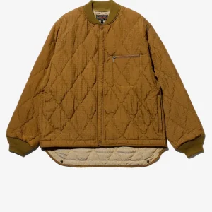 Blouson trapuntato in nylon jacquard e imbottito