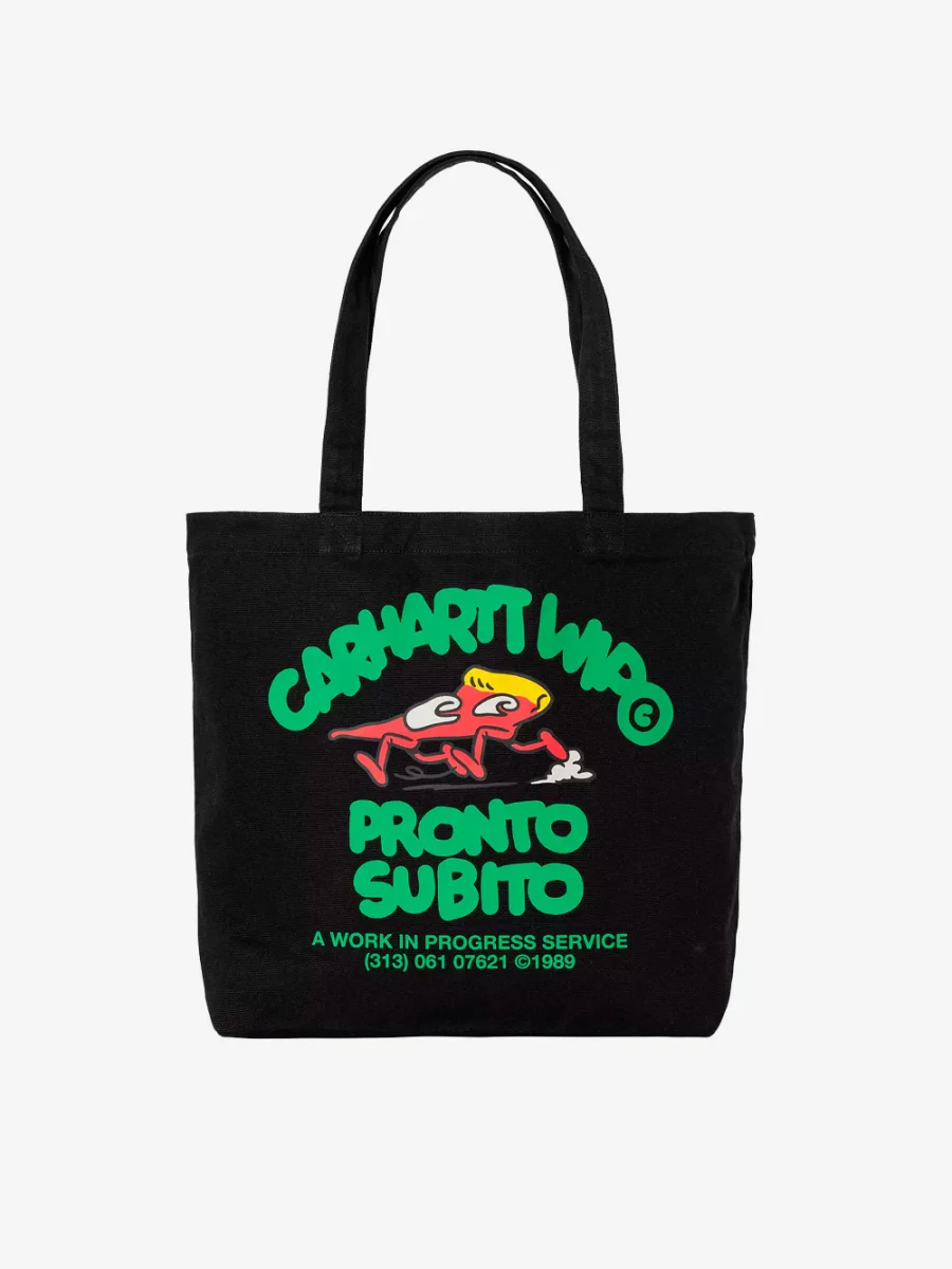 Tote in canvas con grafica Pronto Subito (15 l)