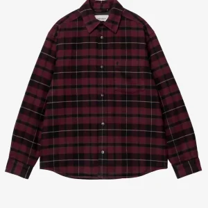 Giacca camicia Gargan nera e bordeaux