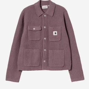 W Maglione viola Michigan con tasche