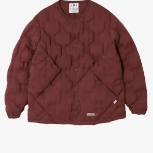 Piumino imbottito crewneck woven