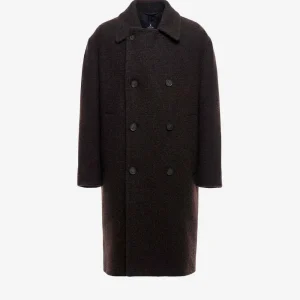 Cappotto doppiopetto testurizzato 'Tricase' con lana