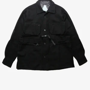 Giacca camicia outdoor in misto lana