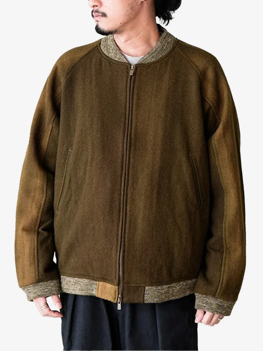 Giacca bomber aviatore in lana - immagine 4