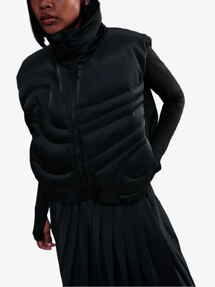 Smanicato oversize in piumino con Swoosh - immagine 4