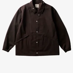 Giacca Coach marrone in misto lana