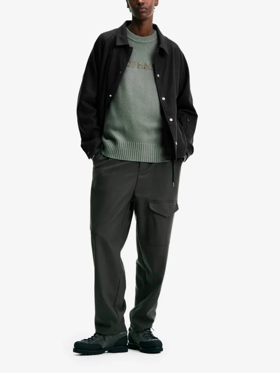 Giacca Coach nera in lana Melton leggera - immagine 3