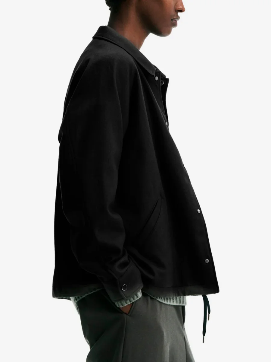 Giacca Coach nera in lana Melton leggera - immagine 5