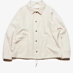 Giacca Coach bianca in lana Melton leggera