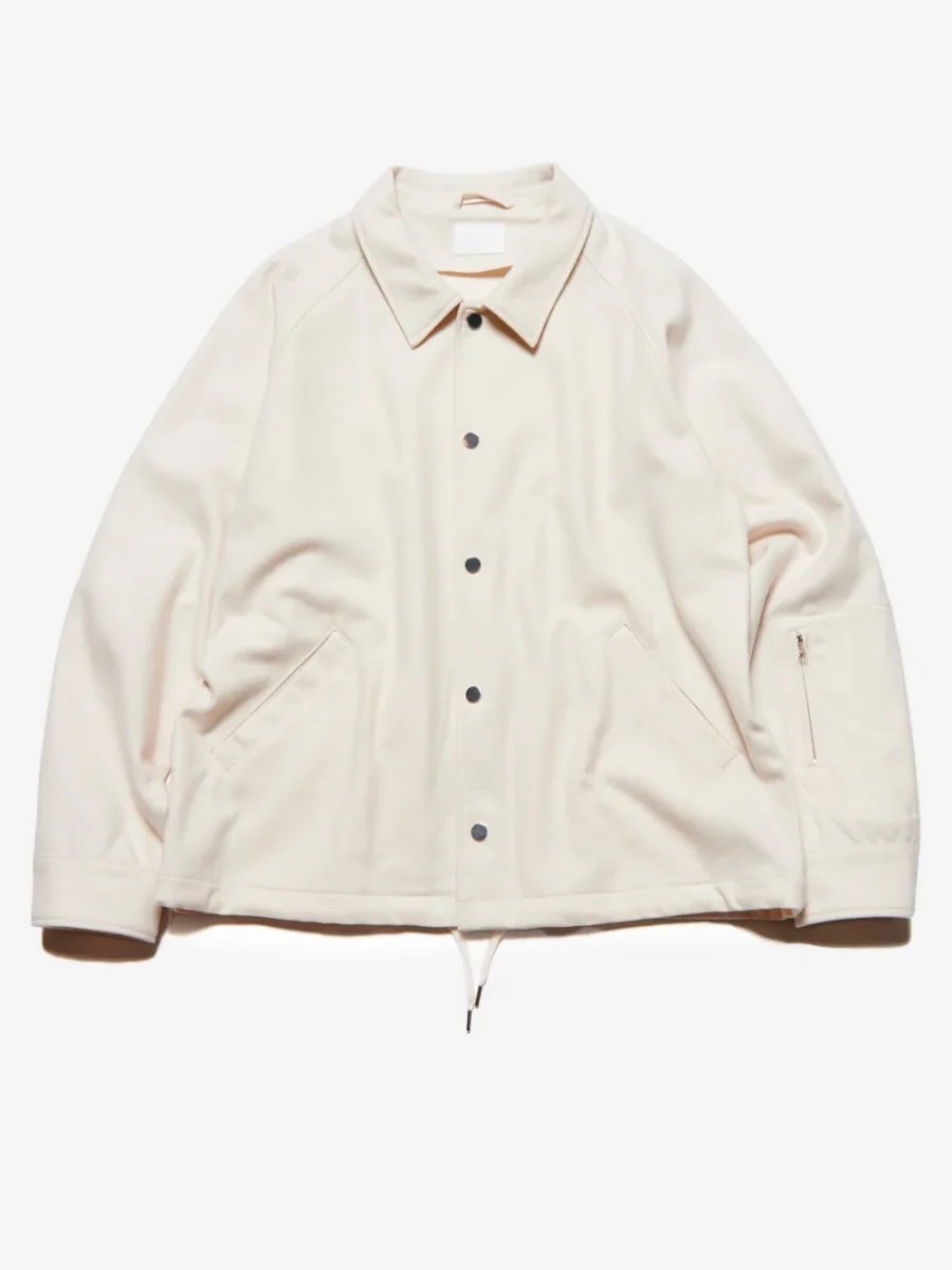 Giacca Coach bianca in lana Melton leggera - immagine 2