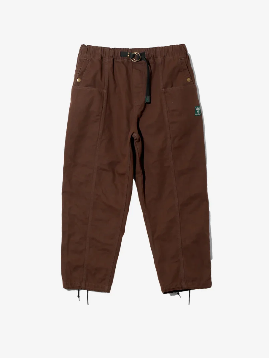 Pantaloni CS marroni in cotone - immagine 2