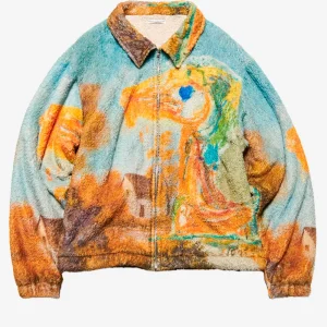 Blouson in pile dipinto 'Landscape' Asger Jorn