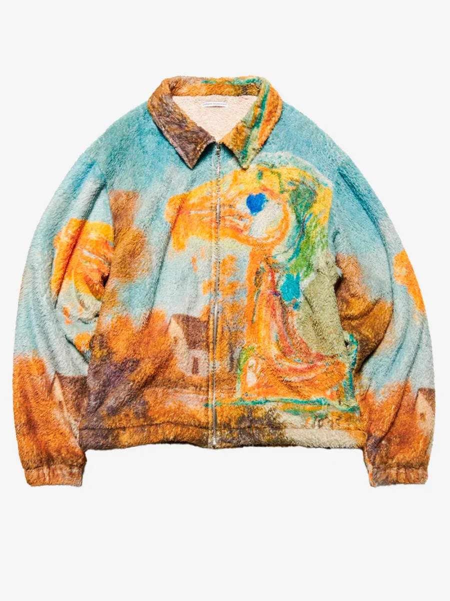 Blouson in pile dipinto 'Landscape' Asger Jorn - immagine 2