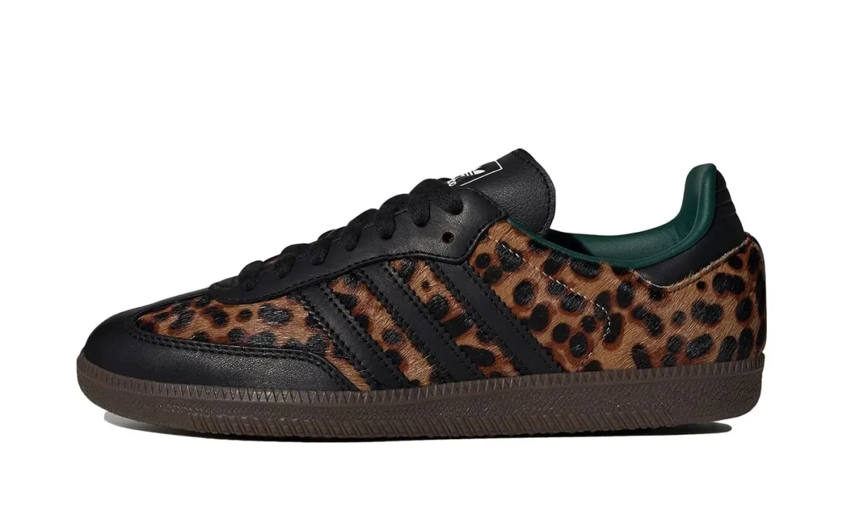 Adidas Samba OG Black Green Leopard