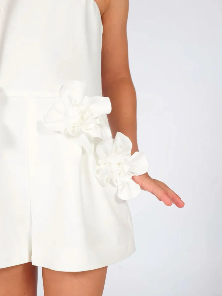 Fun & Fun tuta kids bianco con fiori - immagine 3