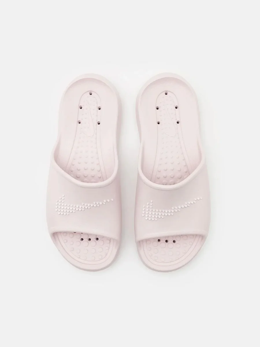 Nike Victori One ciabatta rosa con logo bianco