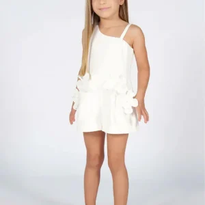 Fun & Fun tuta kids bianco con fiori