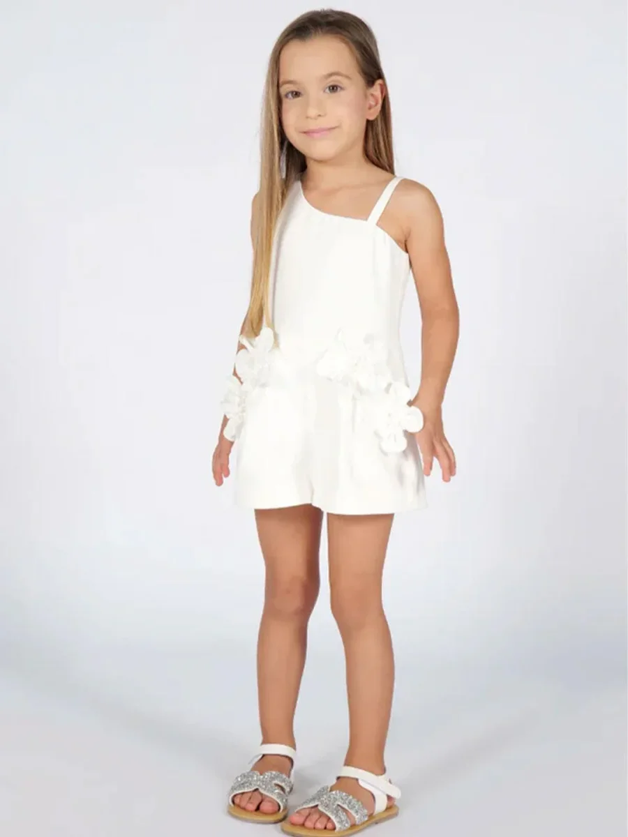 Fun & Fun tuta kids bianco con fiori