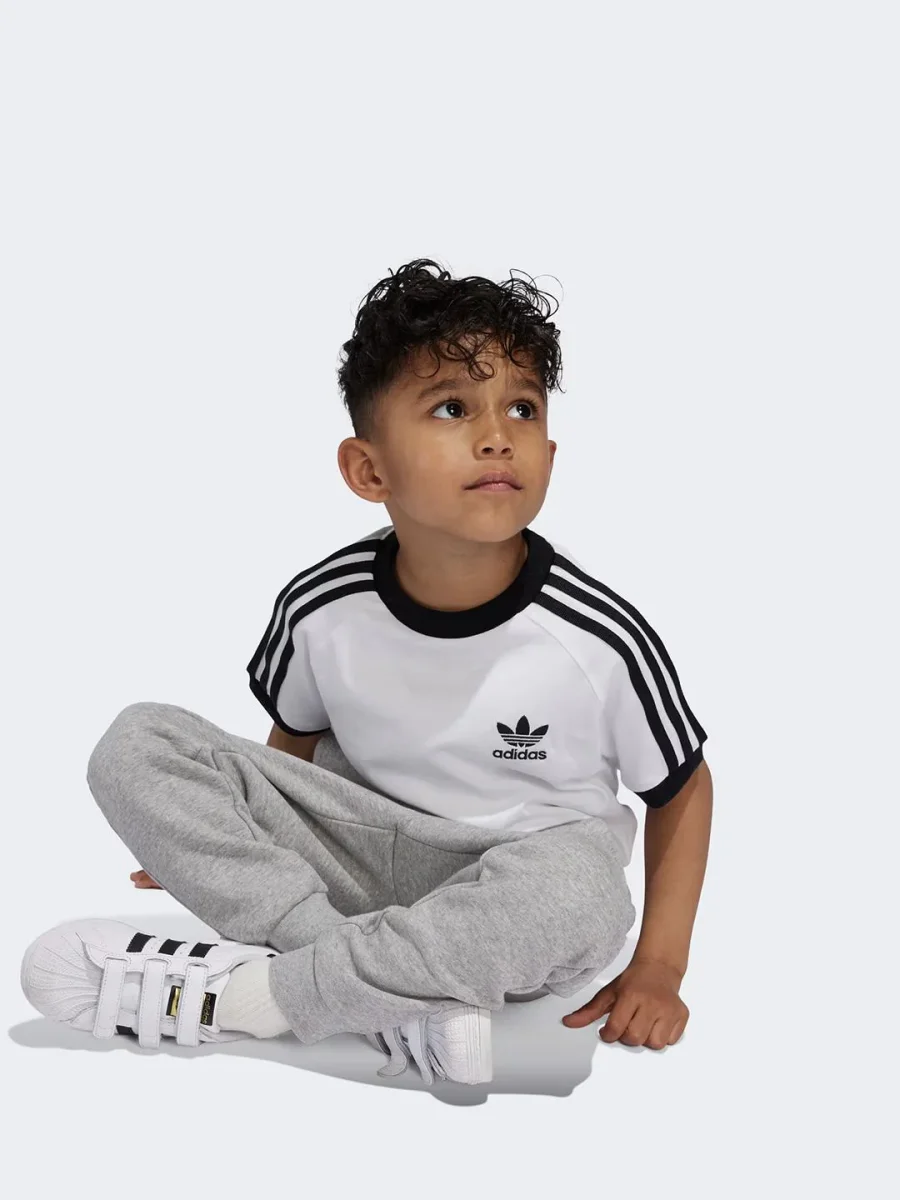 Adidas Adicolor t-shirt kids bianco e nero - immagine 6