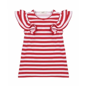 Vicolo abito kids rosso a righe