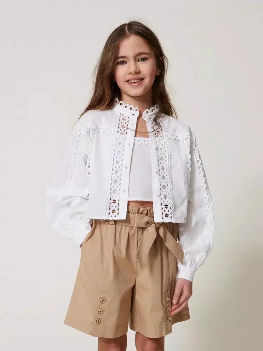 Twinset camicia kids bianco