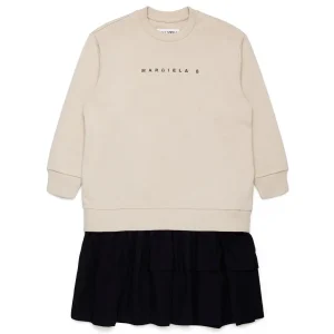 Maison Margiela abito kids beige e nero