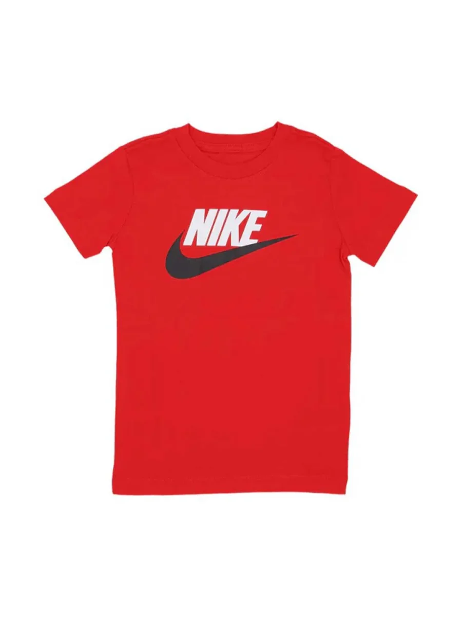 Nike t-shirt kids rosso con logo nero - immagine 3