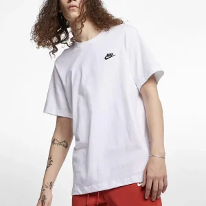 Nike t-shirt bianco con logo nero