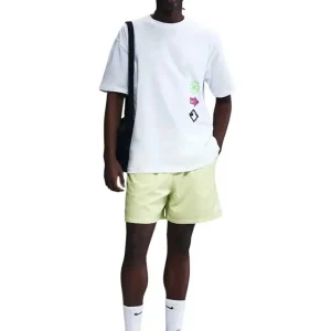 Nike t-shirt bianco con grafiche multicolor