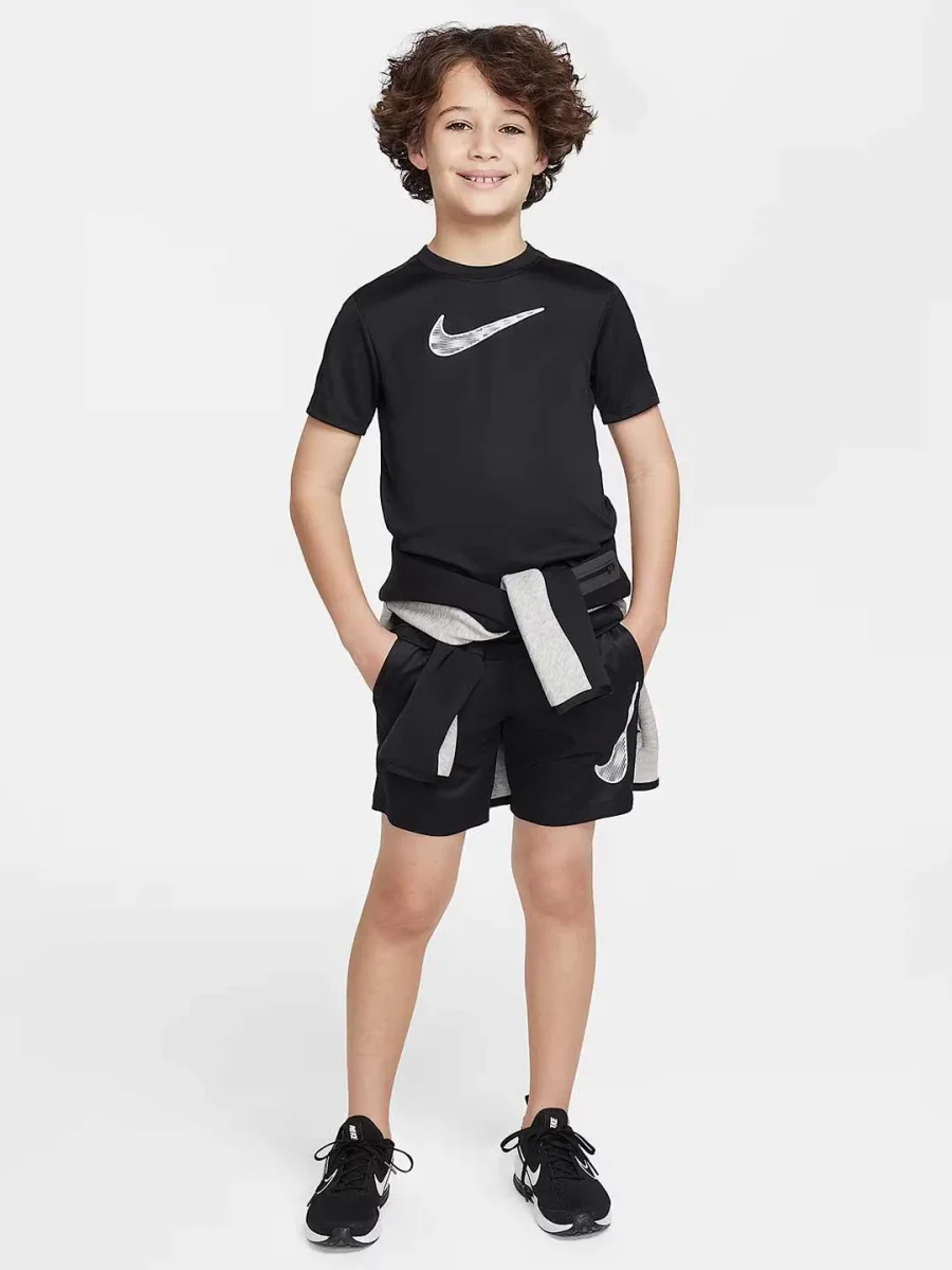 Nike t-shirt kids nero con logo bianco - immagine 3