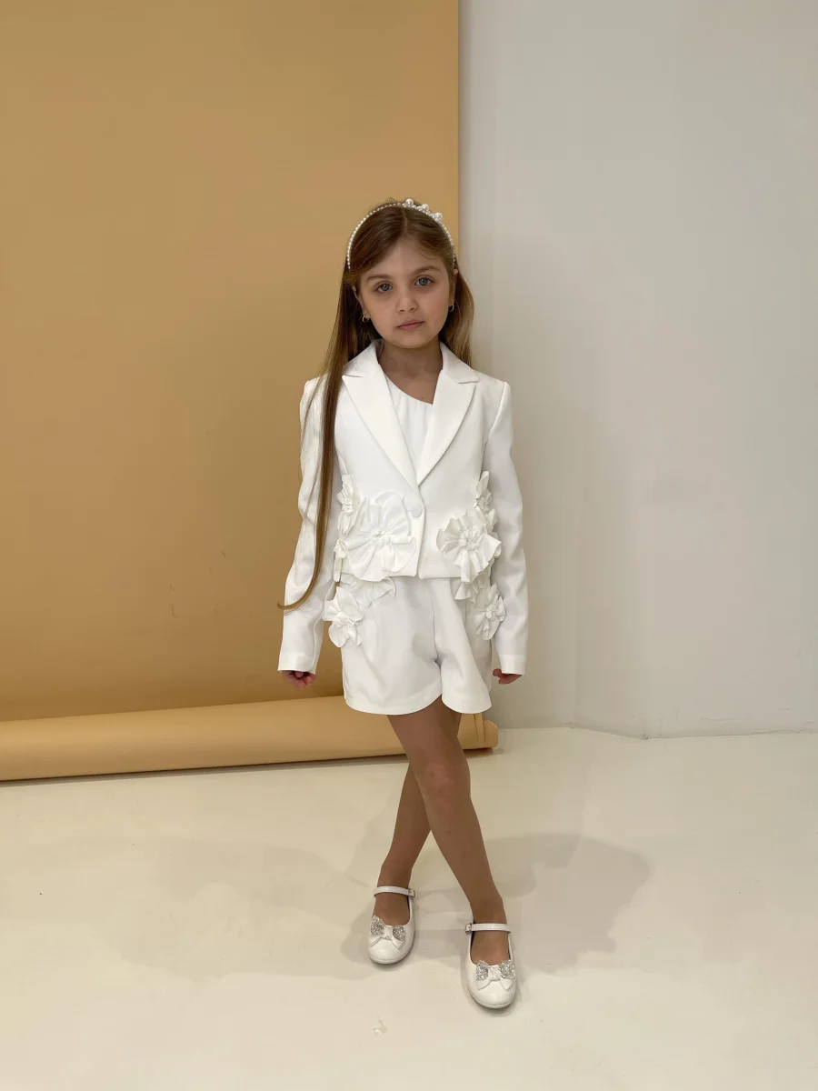 Fun & Fun tuta kids bianco con fiori - immagine 8