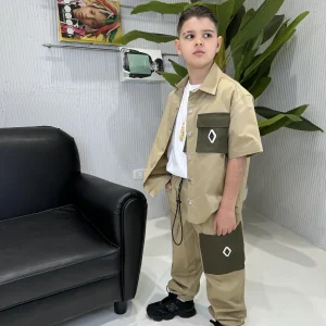 Yes London pantalone kids beige con tasca