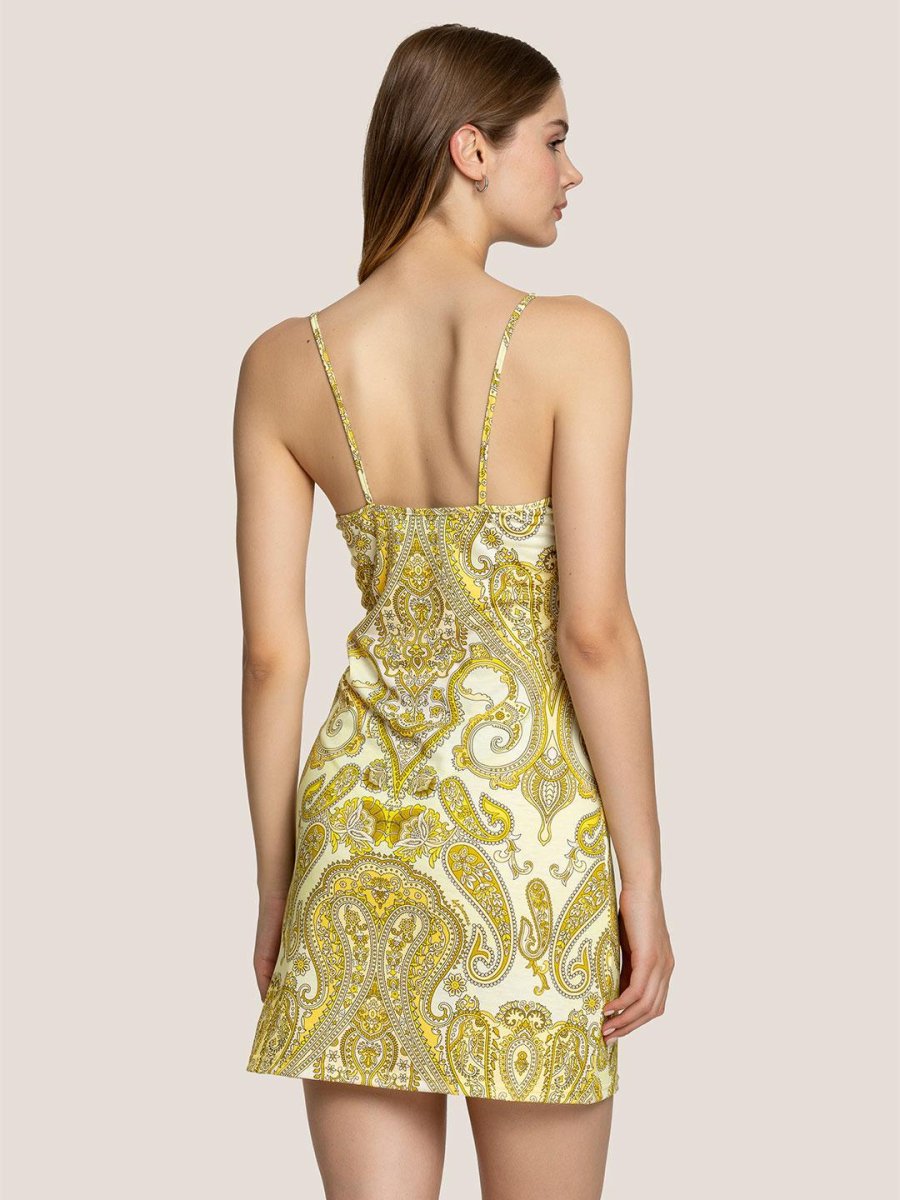 4Giveness Cote D'Azur Style abito giallo a bandana - immagine 3