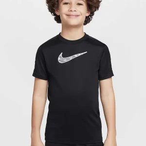 Nike t-shirt kids nero con logo bianco