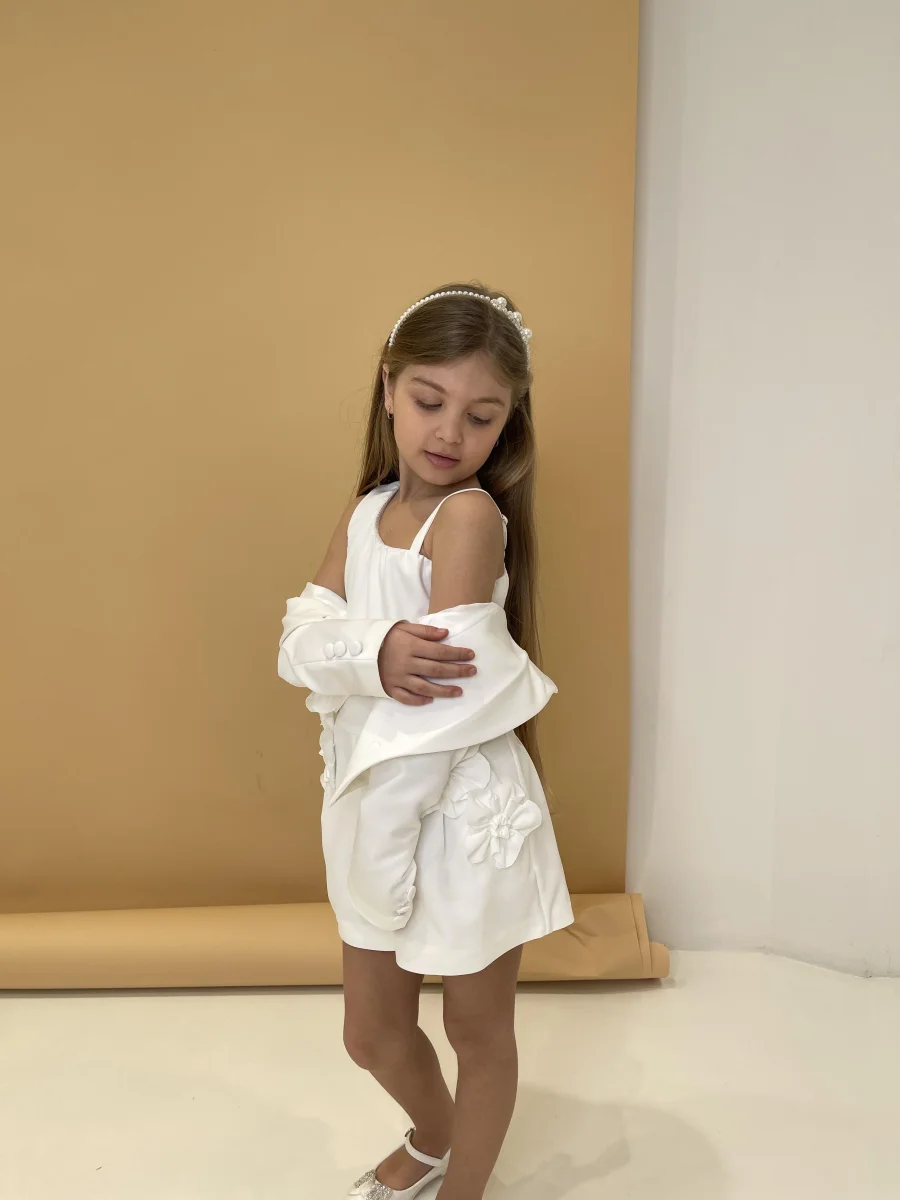 Fun & Fun tuta kids bianco con fiori - immagine 7