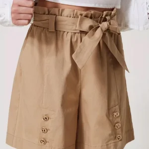 Twinset shorts kids beige vita alta