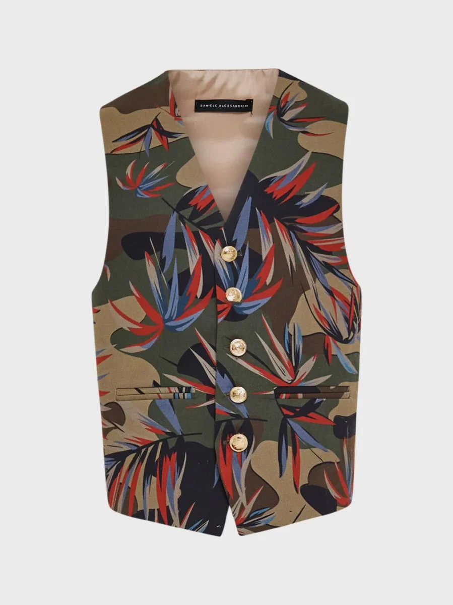 Daniele Alessandrini kids gilet beige multicolor