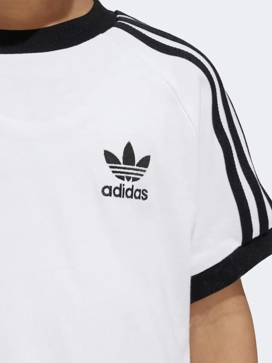 Adidas Adicolor t-shirt kids bianco e nero - immagine 3