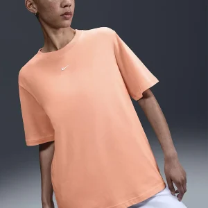 Nike t-shirt arancio con logo bianco