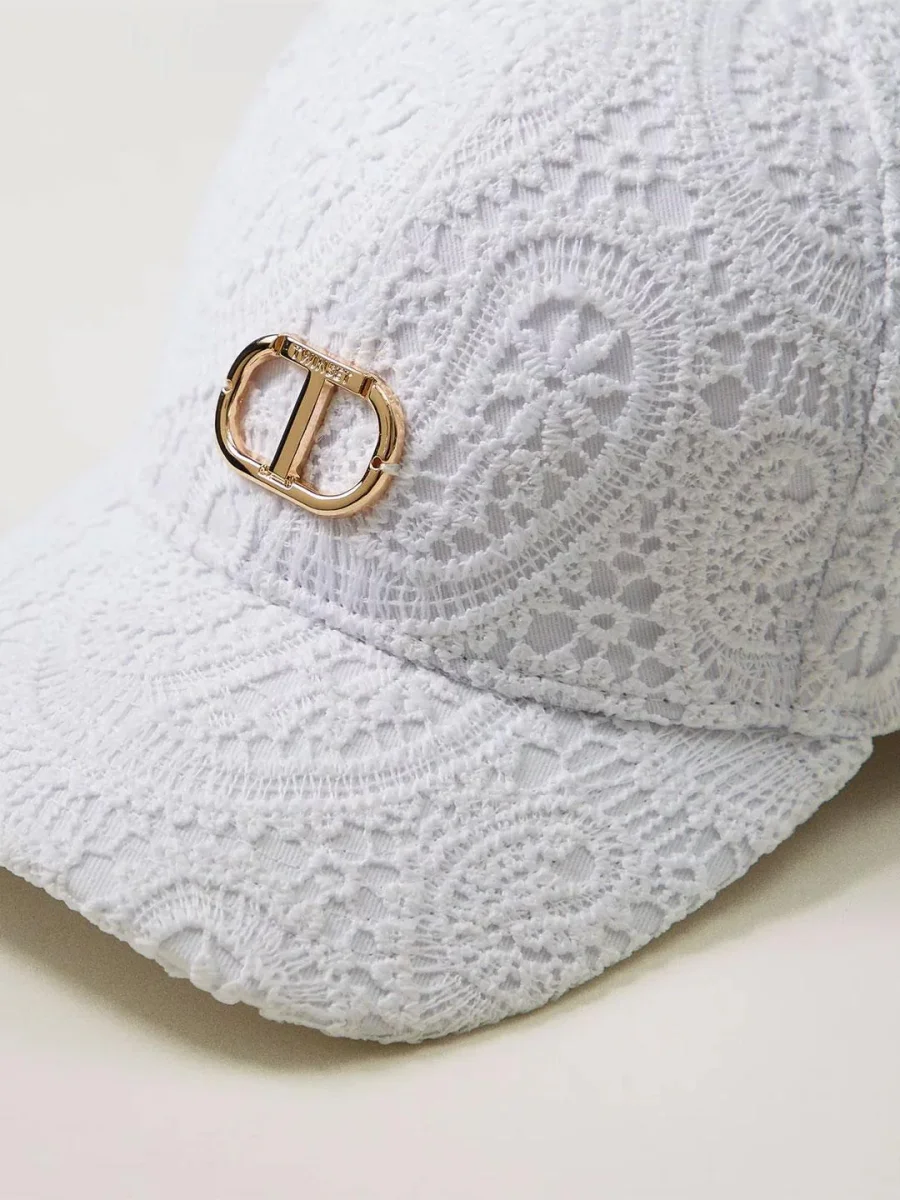 Twinset cappello kids bianco in pizzo - immagine 3